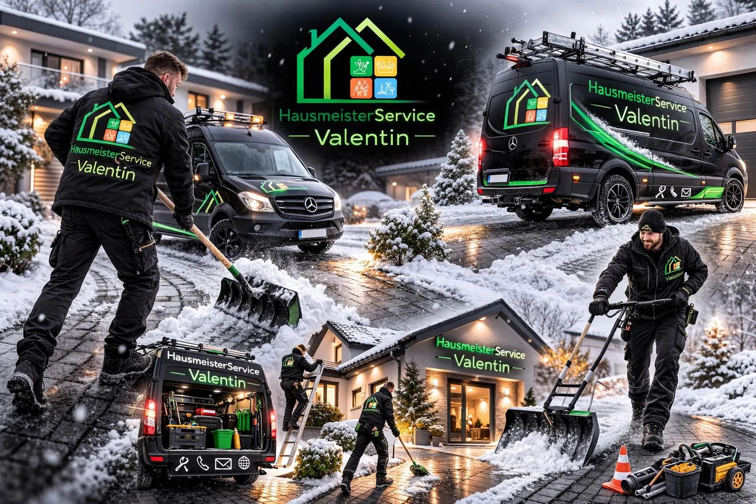 Hausmeisterservice-Valentin – Arbeiter, die unterschiedliche Arbeiten ausführen